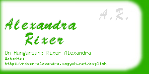 alexandra rixer business card